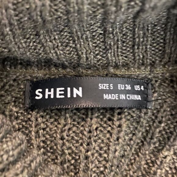 Shein SZ S long green turtleneck sweater - Picture 6 of 6